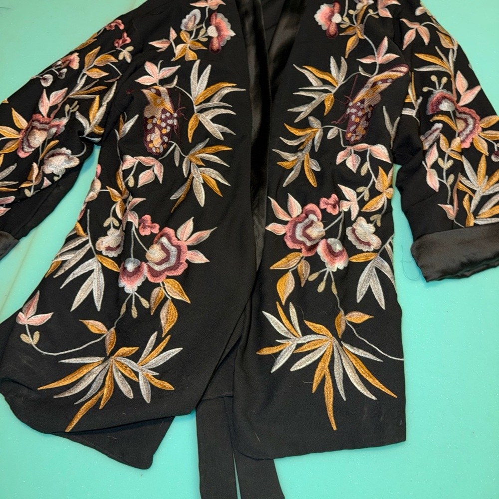 Zara Black Satin Blazer